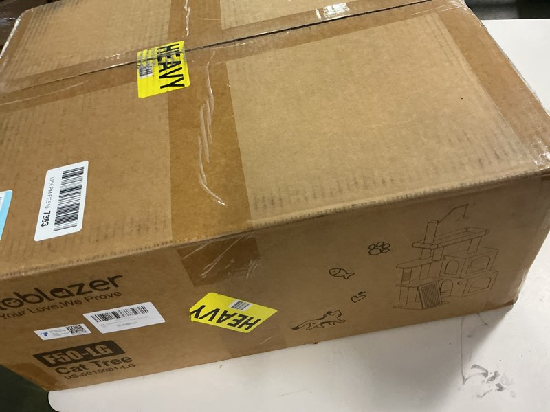 Condition photo showing New/Like New for F50 Cat Tree Tower for Large Cats, Specifically for Big Cats 50-inch, Cat Condos, Extra-Large Padded Platform, Sisal Scratching Board, Ideal for Indoor Adult Cats (Light Grey)