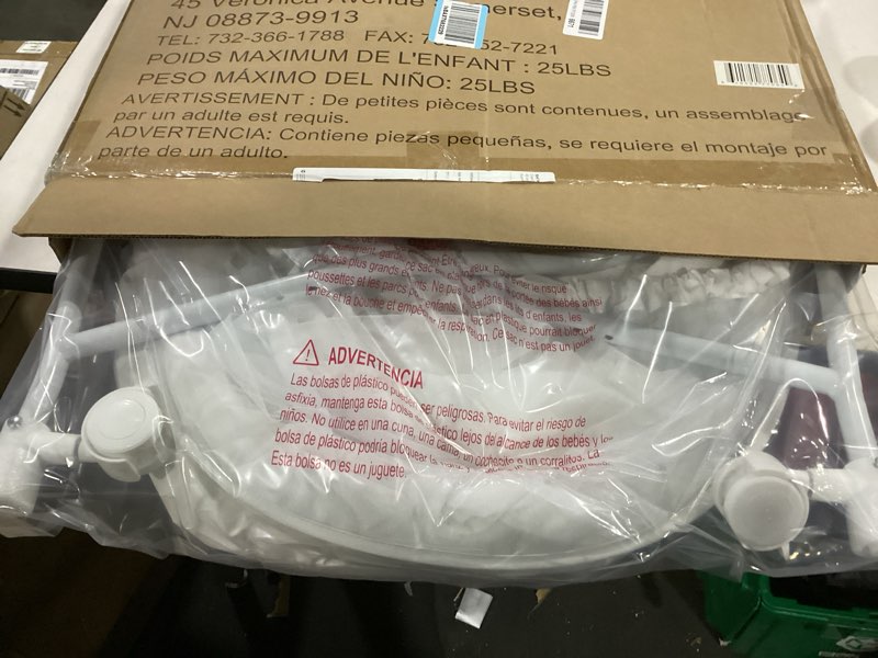 Condition photo showing Good Condition for Dream On Me Lacy Portable 2 in 1 Bassinet & Cradle – Lightweight Baby Bed with Rocking Feature, Canopy & Storage Basket, Locking Wheels, Mattress Included, Baby Safety Alliance Certified, 0–25 lbs White