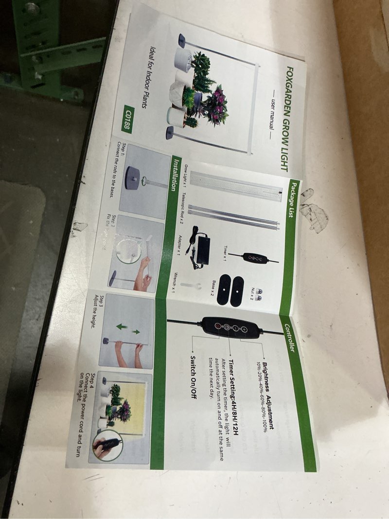 Condition photo showing Good Condition for foxgarden grow light stand, advanced led plant growth lighting with 4/8/12h timer, 6 dimming options, and adjustable height - optimal for indoor plants in seedlings, vegetative, and flowering phases