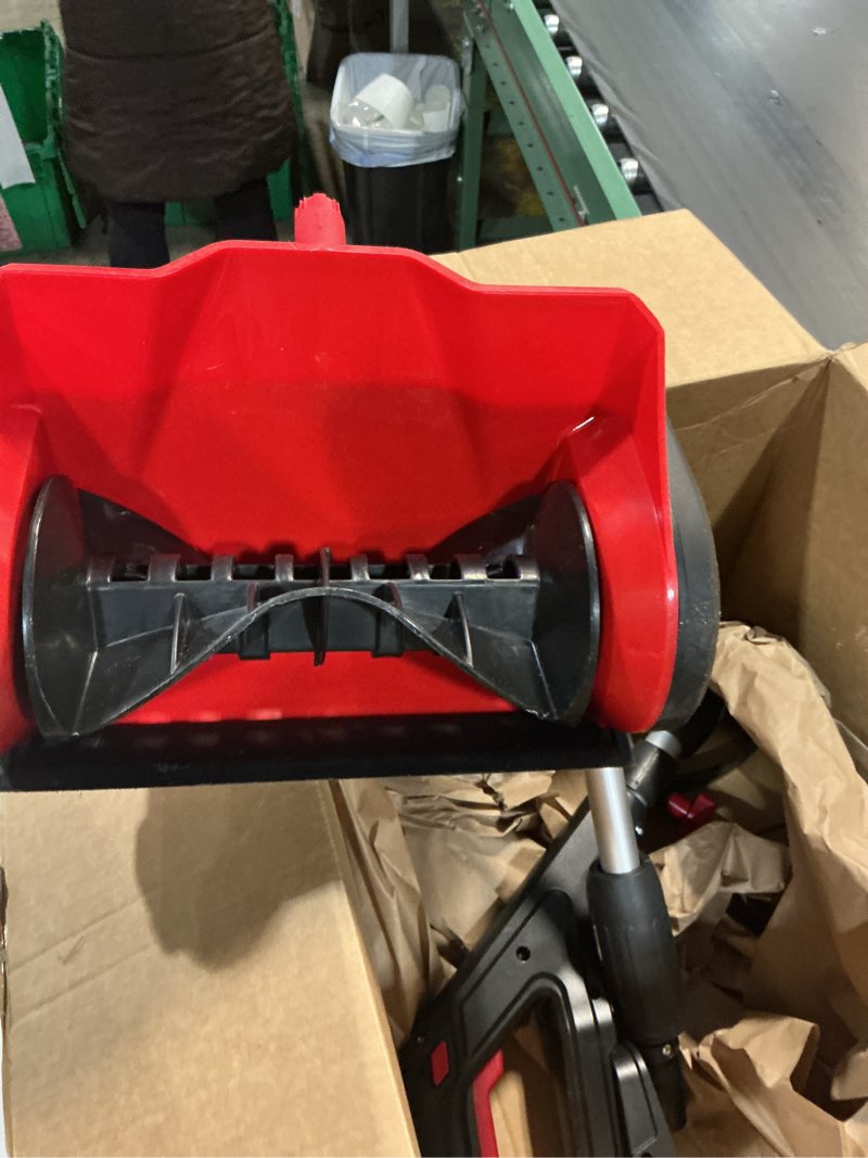 Condition photo showing Good Condition for ((Similar))Cordless Snow Shovel Compatible with Milwaukee 18V Battery, 12\" Electric Snow Blower with 20FT Max Throw & Adjustable Handle & Safety Switch, Snow Thrower for Driveway, Deck, Patio, Steps (Tool Only) Red