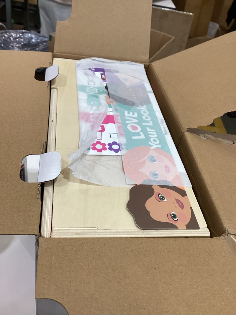 Condition photo showing Good Condition for Melissa & Doug Sort, Stock, Select Beauty Kiosk Vending Machine Play Set, Pretend Makeup Wooden Toy for Boys and for Girls 3+ - FSC Certified