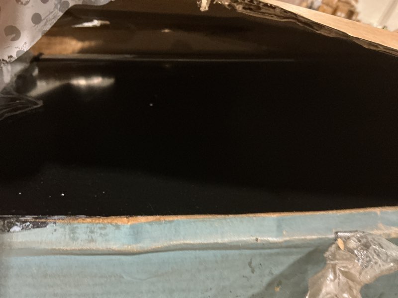 Condition photo showing As Is for newbulig mini fridge with freezer 3.2 cu.ft small refrigerator for office, dorm, small fridge with adjustable thermostat, energy saving, singel door, sliver silver 31.5"*17.7"*17.5"