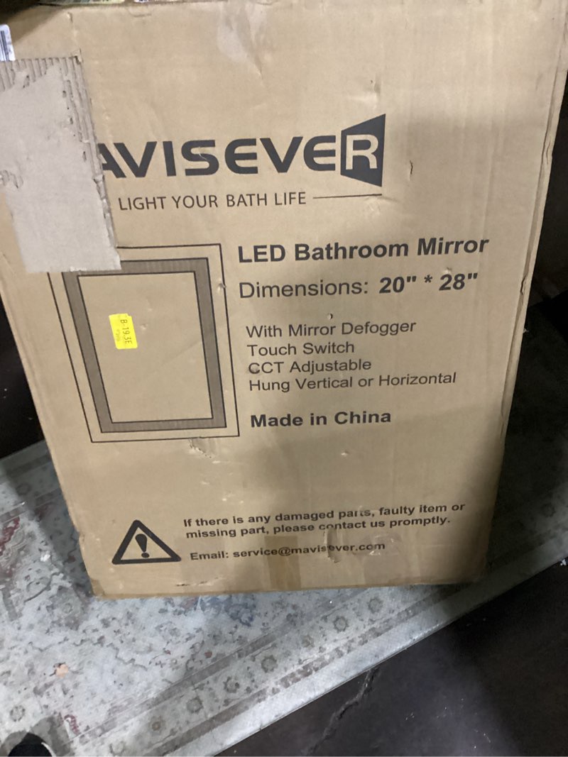 Condition photo showing New/Like New for led bathroom mirror 20"x 28", backlit bathroom mirror with lights,stepless dimmable,anti-fog, shatter-proof, memory, 3 colors lighted vanity mirror (horizontal/vertical)