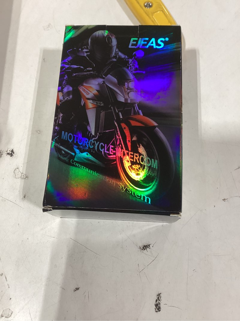 Condition photo showing New/Like New for ejeas v6 pro motorcycle bluetooth headset, upgraded 2 riders intercom helmet communication system with auto-answering call and noise reduction for motorcycling skiing and climbing (1 pack) v6pro 1pc