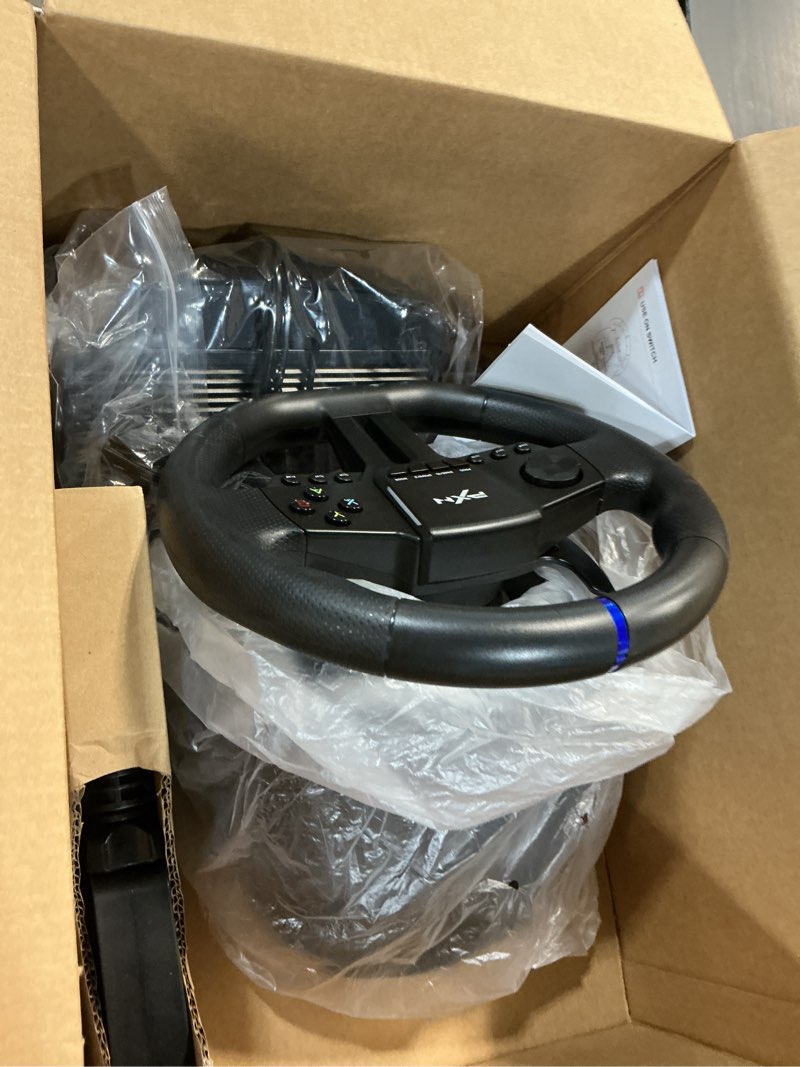 Condition photo showing As Is for PXN PC Racing Wheel, V900 GEN2 Universal Usb Car Sim 270/900 Degree Race Steering Wheel with Pedals for PC, PS3, PS4, Xbox One, Xbox Series X/S, Switch