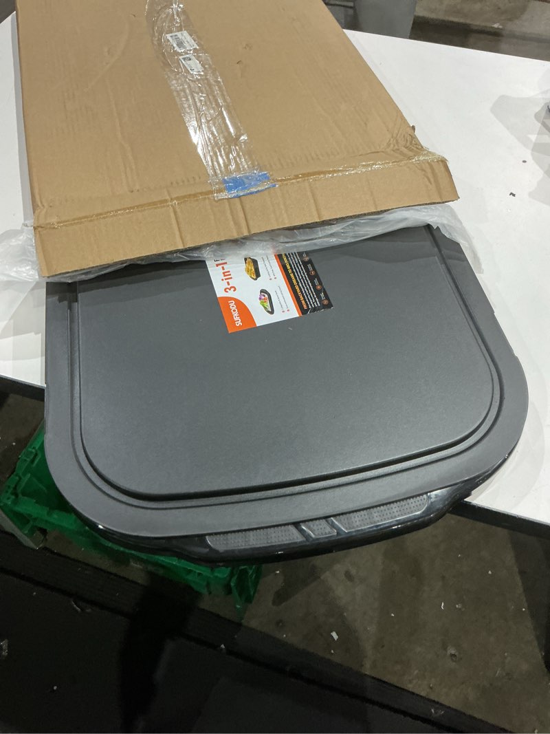 Condition photo showing As Is for collapsible bbq prep tubs with titanium cutting board, large-capacity?5.3gal/20l?foldable cutting board, with locking lid, strong sealing and leak-proof design. suitable for kitchen and outdoor. black 22.5"l x 16.5"w*6"th
