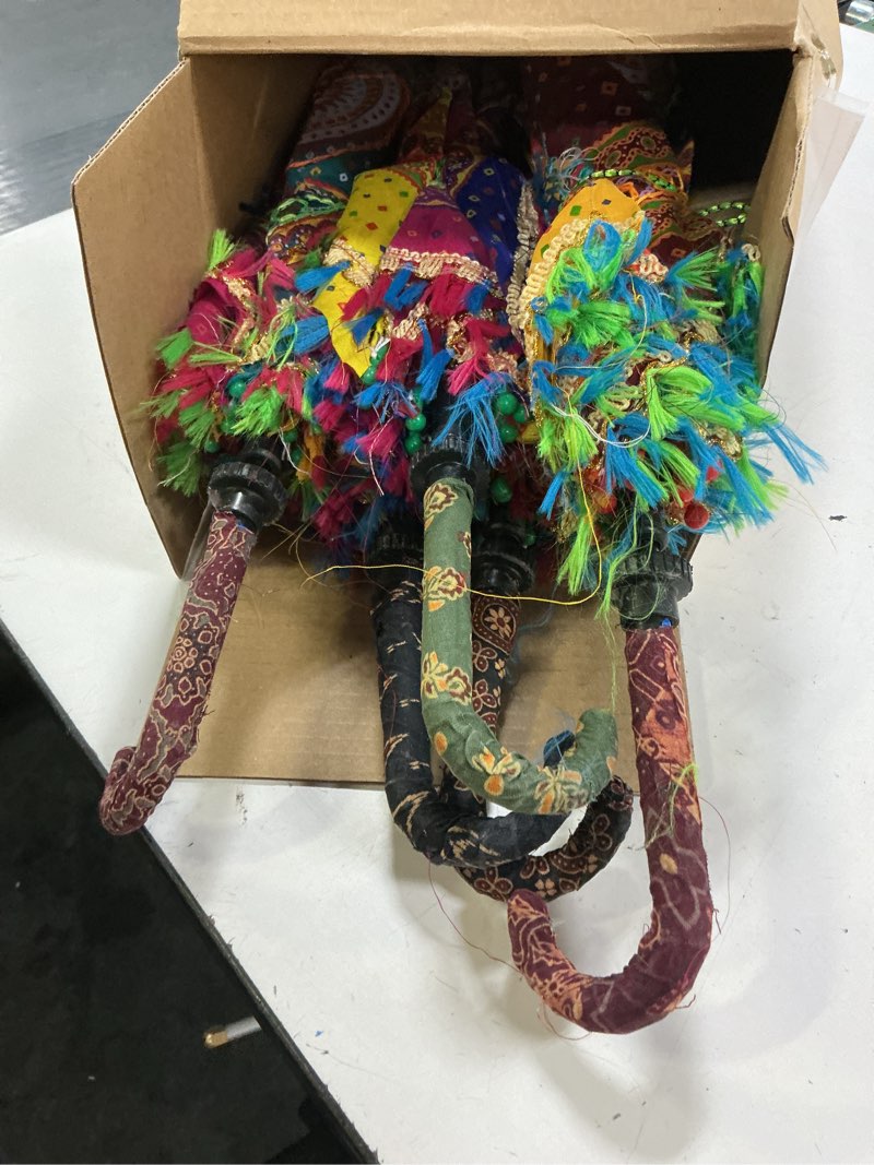 Condition photo showing Good Condition for bohemian handmade design cotton multi color cotton fashion multi colored umbrella embroidery boho umbrellas parasol 5 pcs lot