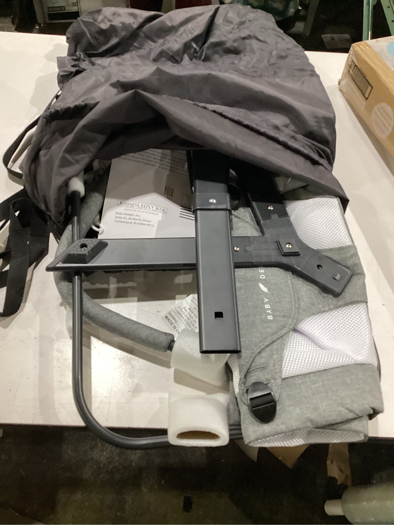 Condition photo showing New/Like New for baby delight alpine deluxe portable bouncer | infant | 0 – 6 months | charcoal tweed