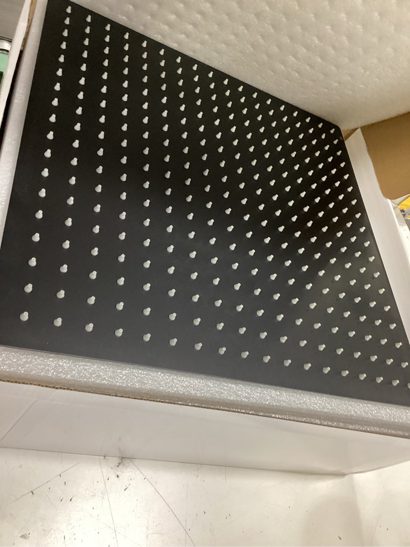 Condition photo showing Good Condition for 16 inch ceiling mount matte black shower system bathroom luxury rain mixer shower combo set ceiling rainfall shower head system (contain shower faucet rough-in valve body and trim kit) matte black 16 inch-square