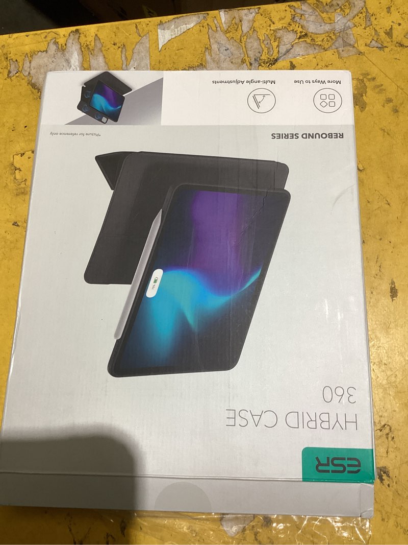 Condition photo showing Good Condition for esr for ipad air 13 inch case m4/m3/m2 (2026/2025/2024) with pencil holder, removable magnetic cover, vertical stand, fully supports pencil pro and pencil(usb-c), rebound 360 series, black air 13" m4/m3/m2 black