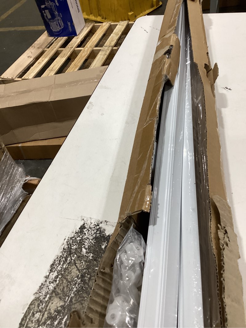 Condition photo showing Good Condition for curtain track, ceiling curtain track for room divider, ceiling mount rail set with roller hooks, white, 9ft - 12ft