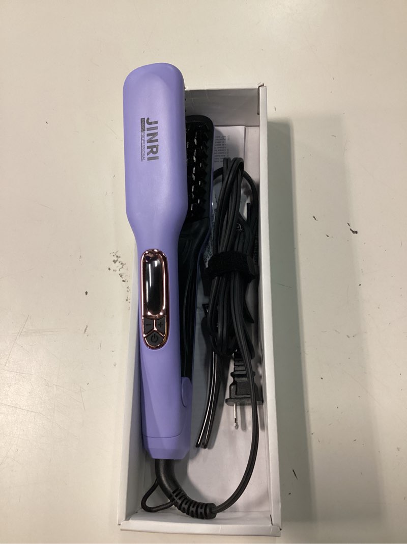 Condition photo showing Good Condition for jinri hair iron, hair brush, pumped-up volume, adjustable temp, 360 ° tail rotation, lasting volume, for short or thin hair, dual voltage (100-240v), volumizing hair iron, purple, 1.25 inch