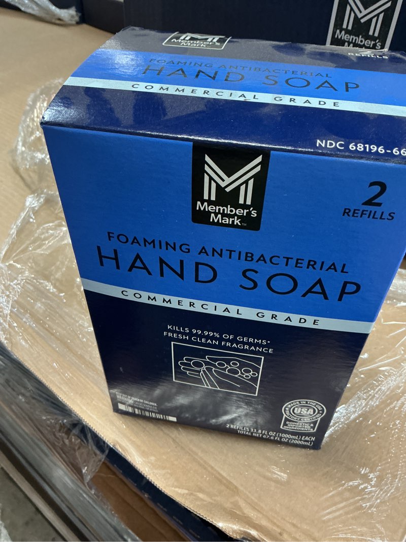 Condition photo showing New/Like New for member's mark antibacterial foaming hand soap, 67.6 fl. oz., 2 refills