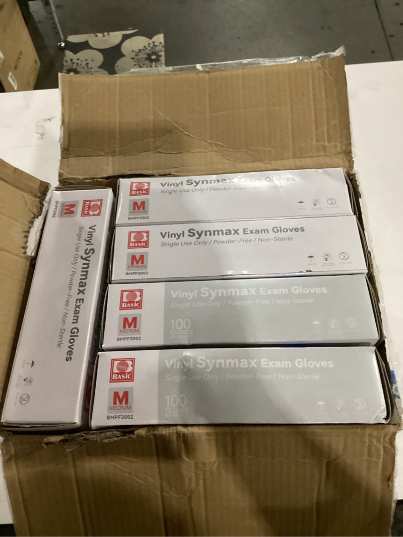 Condition photo showing New/Like New for jointown basic medical synmax vinyl exam gloves - latex-free & powder-free - medium, bmpf-3002(case of 1,000) medium of 1000