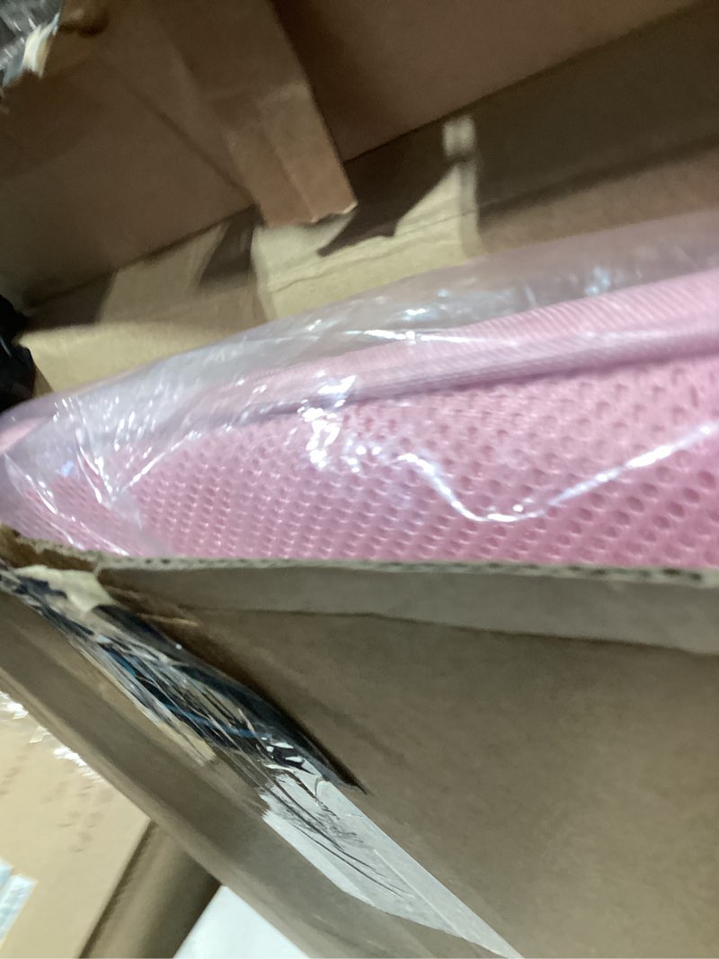 Condition photo showing New/Like New for midog 2 cat carrier with litter box, expandable dual compartment cat carrier for 2 cats, large soft sided double pet carrier for car travel, moving pink
