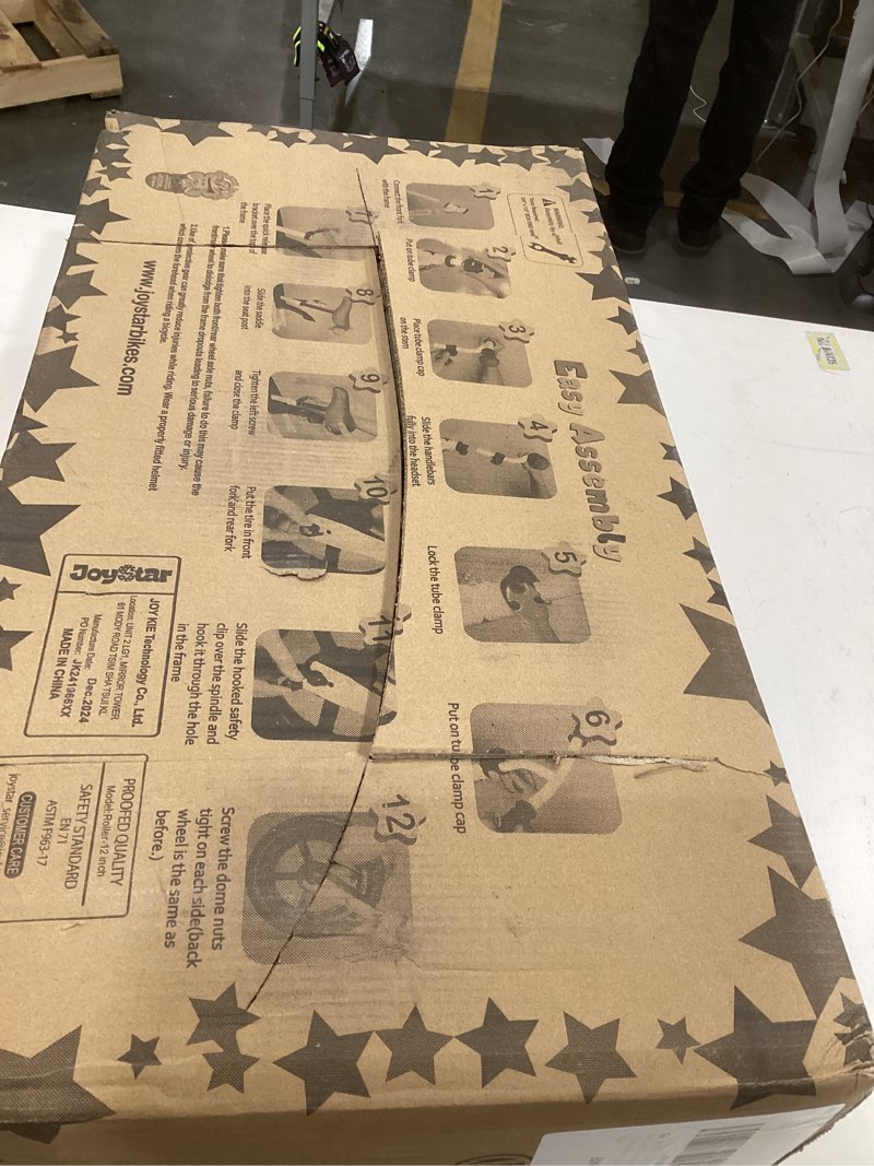 Condition photo showing Good Condition for JOYSTAR 10"/12" Toddler Balance Bike for Girls & Boys, Ages 18 Months to 5 Years, Kids Push Bike with Footrest & Adjustable Seat Height, First Birthday Gifts for 2-5 Boys Girls Black 12 INCH