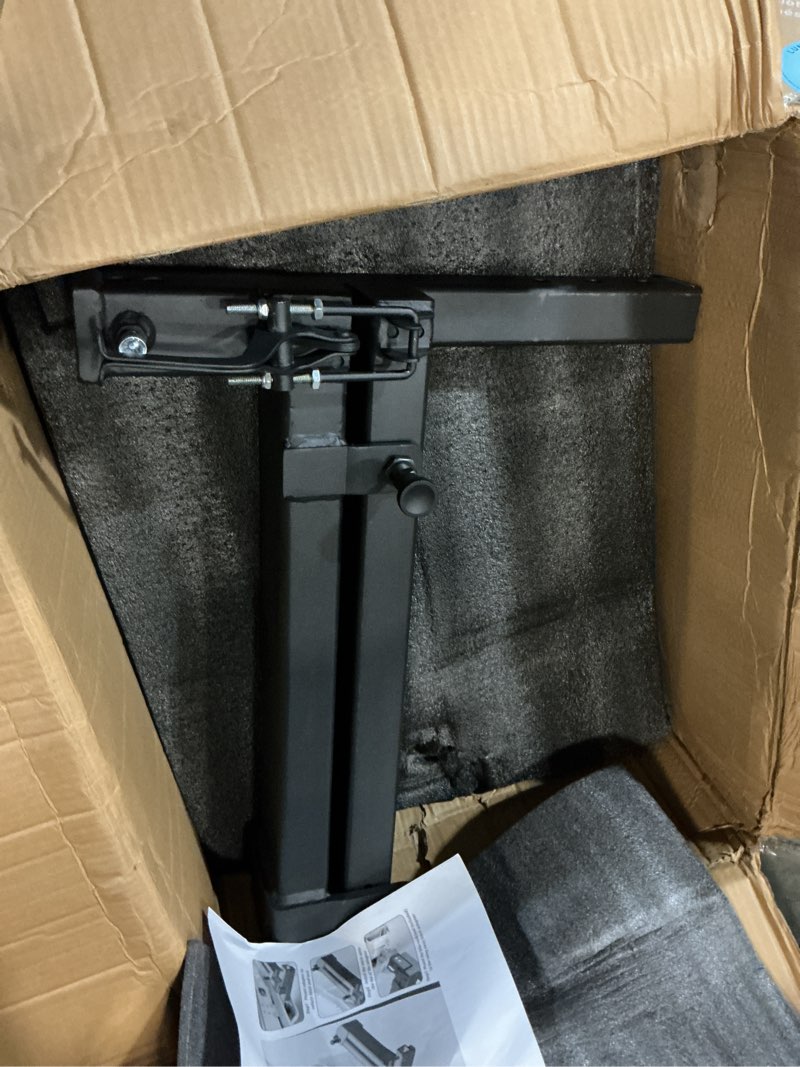 Condition photo showing Good Condition for swing away hitch adapter for 2 inch receiver, 180-degree swinging bike rack extension arm, 250 lbs weight capacity, swing away hitch cargo carrier for cars, suvs, vans,trucks