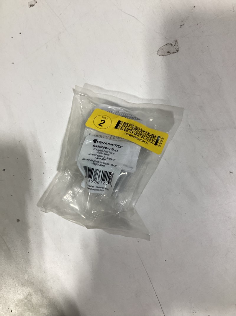 Condition photo showing New/Like New for Origin 21 1 -Hook 1.9646-in x 3.0039-in H Matte Black Decorative Wall Hook ( 25-lb Capacity)