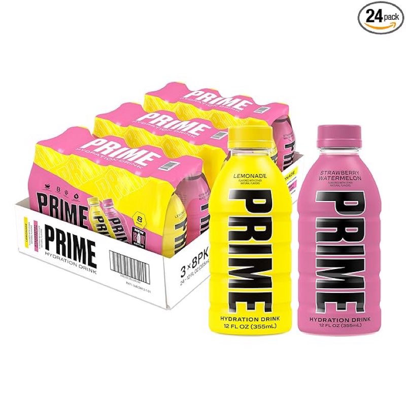 (Best By 10/25)PRIME HYDRATION Duo - Strawberry Watermelon & Lemonade, Sports Drinks, Electrolyte Enhanced for Ulti