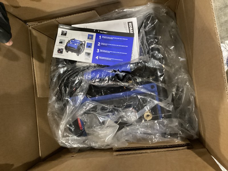 Condition photo showing Good Condition for kobalt quiet tech 2-gallon portable electric 125 psi hot dog air compressor