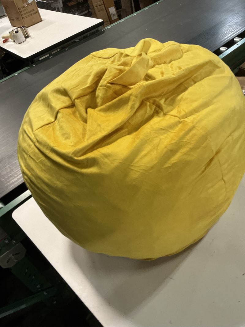 Condition photo showing Good Condition for hobestluk bean bag chairs 2.5ft bean bag chair with memory foam filled & machine washable cover bean bag chairs for playroom, living room, bedroom (mustard)