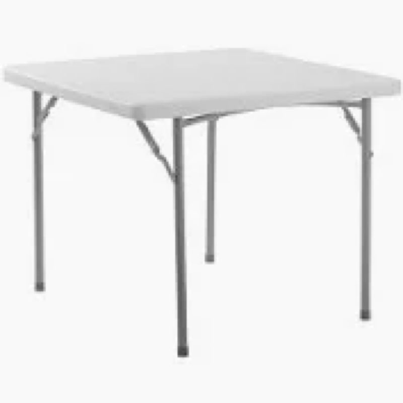 Byliable Folding Card Table - 34" Square Portable Table for Indoor & Outdoor Use Heavy Duty HDPE Com