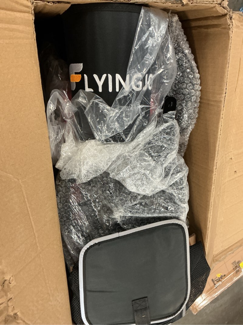 Condition photo showing As Is for Flyingjoy Foldable Rollator Walker with Seat for Seniors & Adults Lightweight 2-in-1 Walker and Wheelchair Combo Adjustable Handle Height Transport Chair with Brakes 300 lbs Weight Capacity Red Hd-all Terrain(10" Front and 8" Rear Wheels)