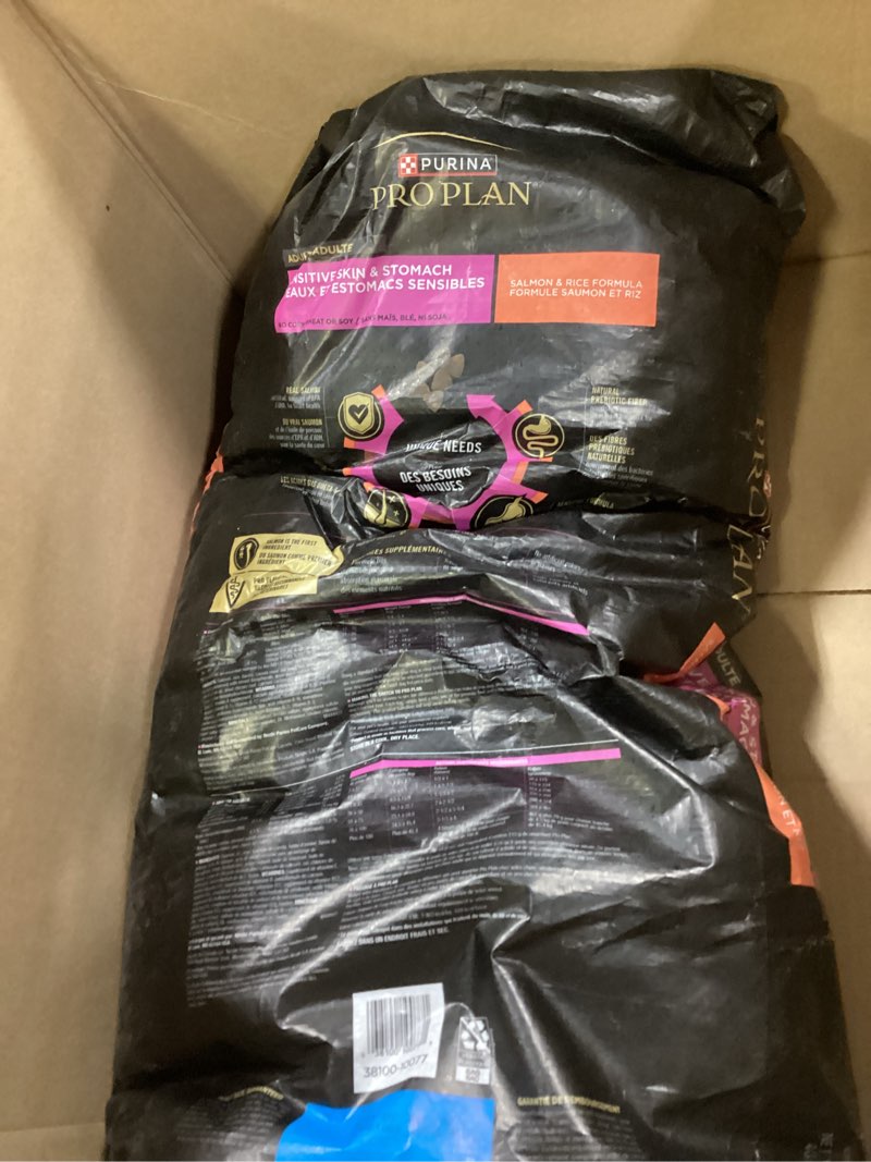 Condition photo showing New/Like New for (by jun-2027)purina pro plan sensitive skin and stomach dog food dry, adult salmon & rice formula, digestive health - 40 lb. bag