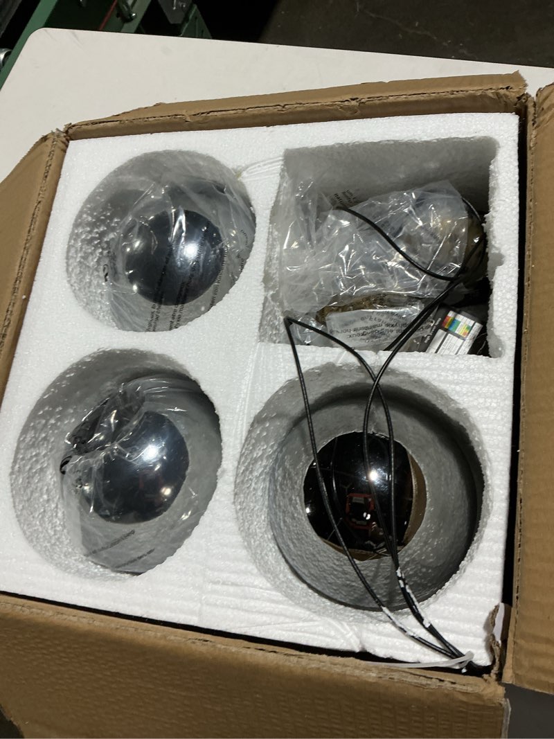 Condition photo showing Good Condition for KoKo&Yukina Gold 3-Light Globe Pendant Light Modern Globe Chandelier Light Fixture Hanging Lights Adjustable with Grey Glass Pendant Lights Kitchen Island Ash Gray & Gold 3-Light