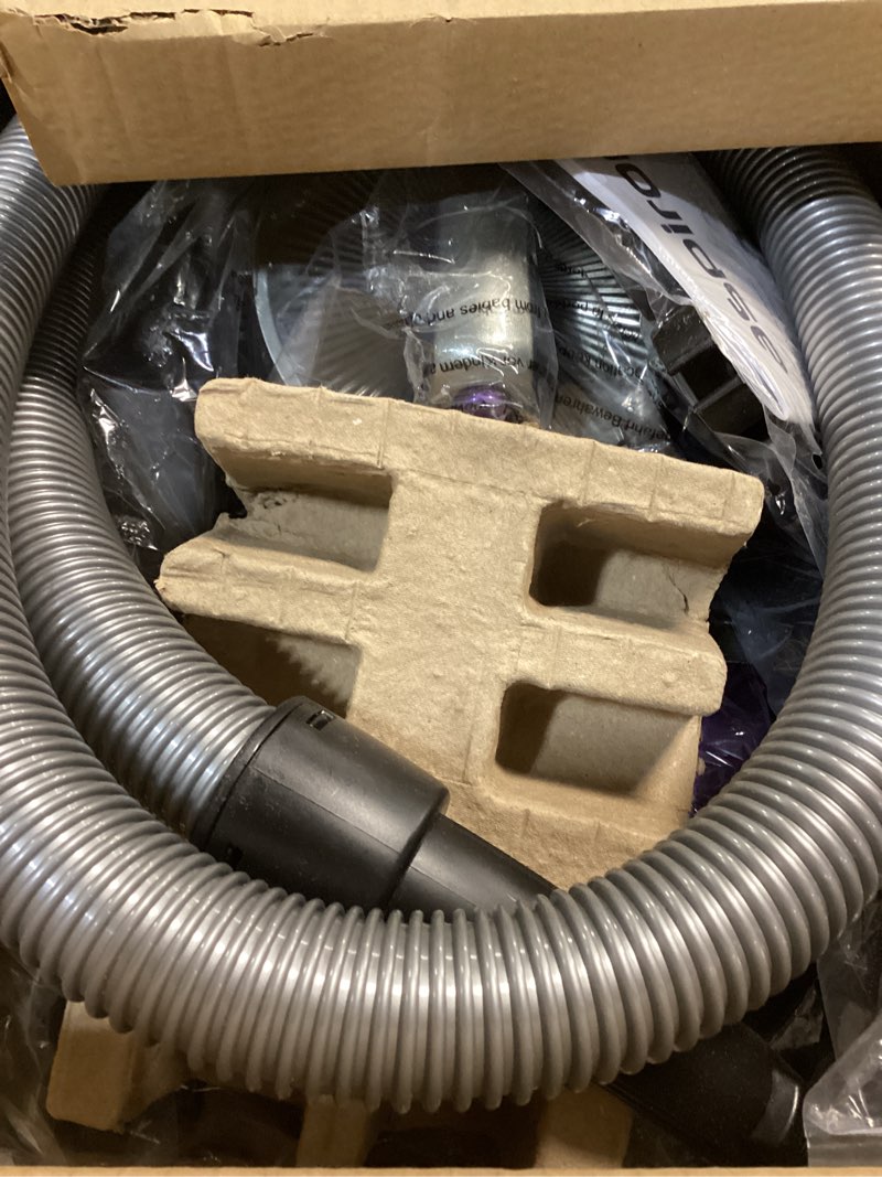 Condition photo showing Good Condition for aspiron 1700w canister vacuum cleaner, 45kpa bagless vacuum cleaner, multi-cyclonic filtration, 2 anti-allergen hepa filters, 3.5qt dust cup, 4 tools, corded vacuum for hard floor, pet hair, wisteria