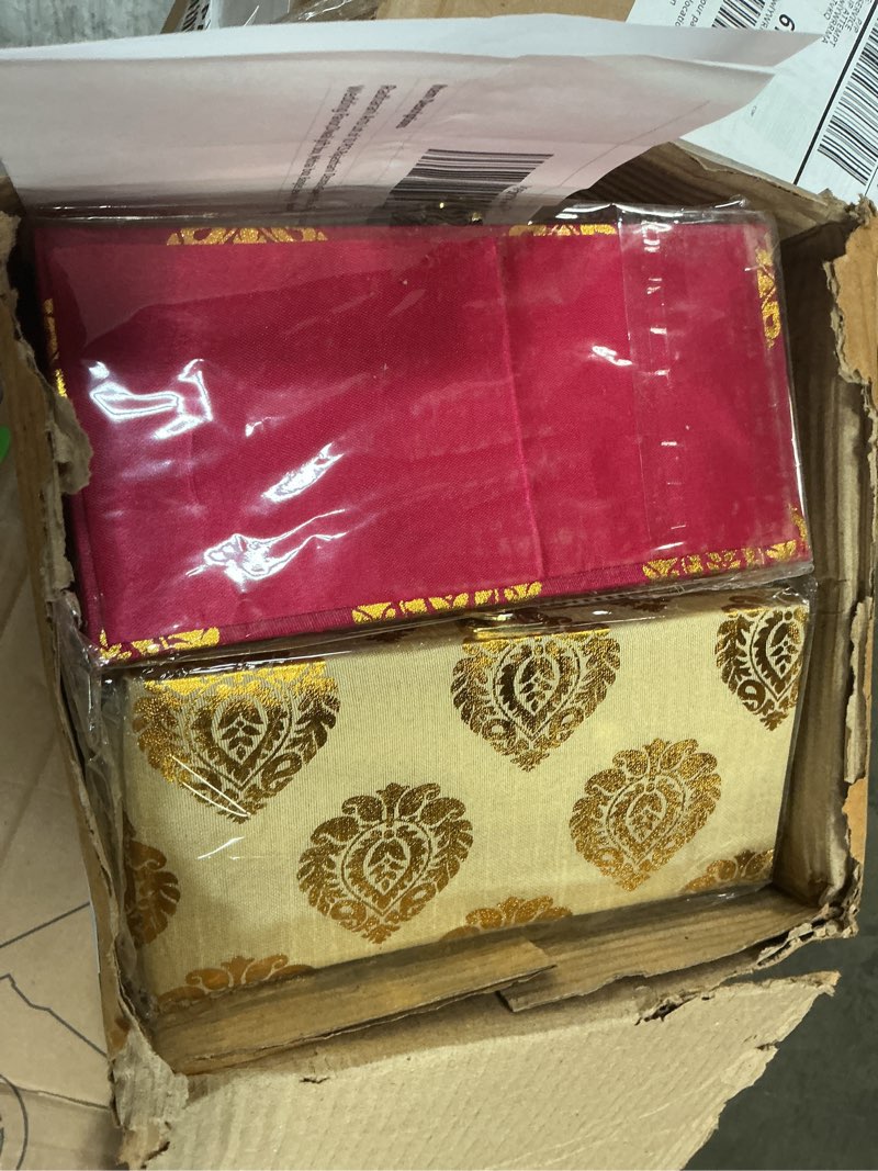 Condition photo showing New/Like New for Radharani Arts Lot of 10 PCS Rajasthani Decorative Sweet Box,Fabric Brocade box for Indian Wedding F