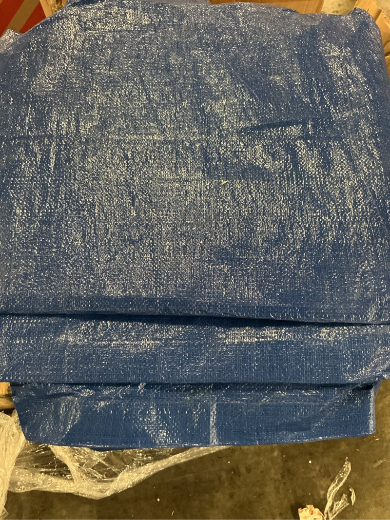 Condition photo showing Good Condition for 40 ft. x 60 ft. blue medium duty tarp