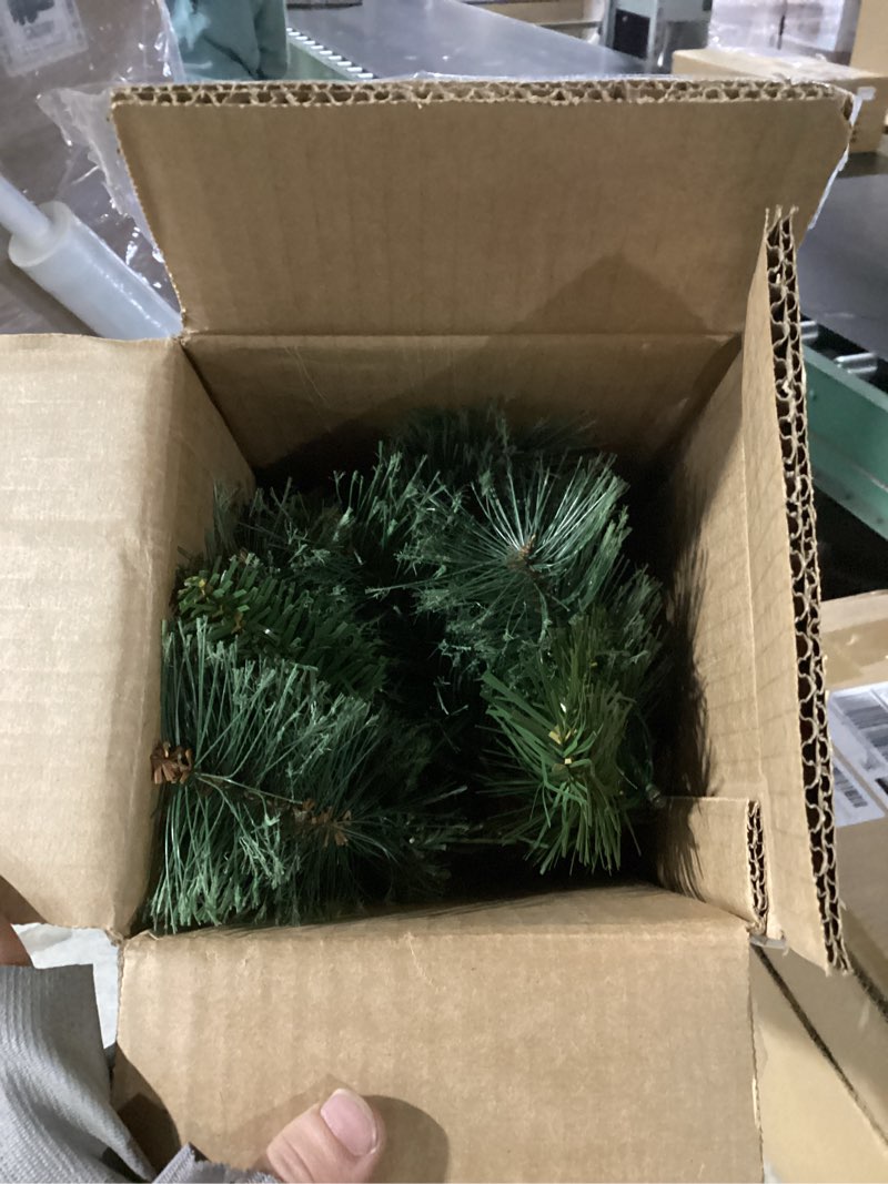 Condition photo showing Good Condition for Nearly Natural 6ft White Mountain Pine Artificial Garland with 35 Warm White LED Lights and Pinecones, Includes Battery Box