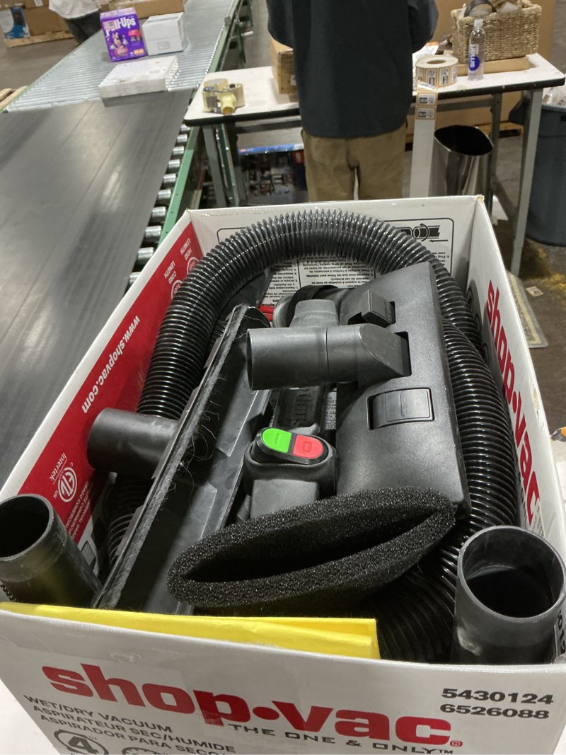 Condition photo showing As Is for  Shop-Vac 4-Gallon 6 HP Corded Wet/Dry Shop Vacuum with Accessories Included