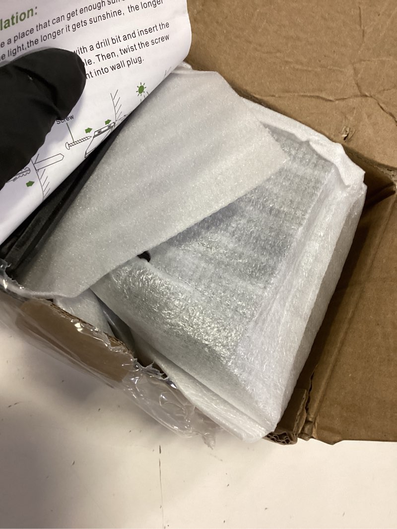 Condition photo showing Good Condition for hmcity 120 led outdoor solar lights with motion sensor and 3 lighting modes, ip65 waterproof wide solar wall lights ideal for garden patio yard (front button 4packs, white shell-daylight white) white shell-daylight white front button 4pack