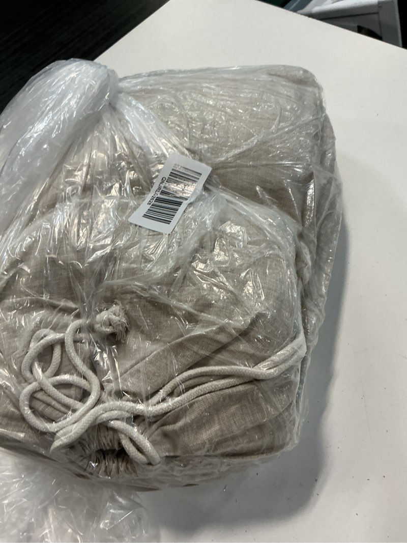 Condition photo showing Good Condition for european linen duvet cover, king/cal king, natural chambray