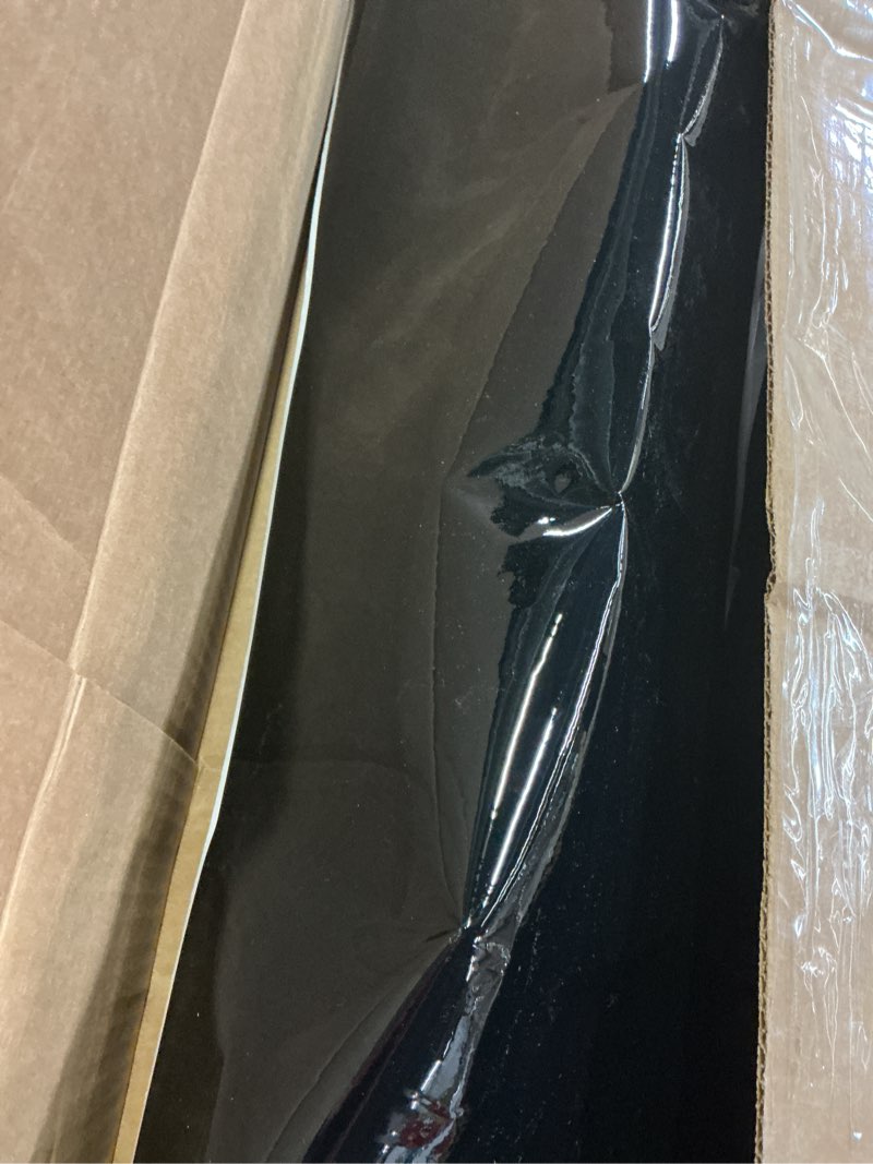 Condition photo showing As Is for vvivid transparent colorful vinyl window tinting sheets (10ft x 4.9ft, dark black) 10ft x 5ft dark black