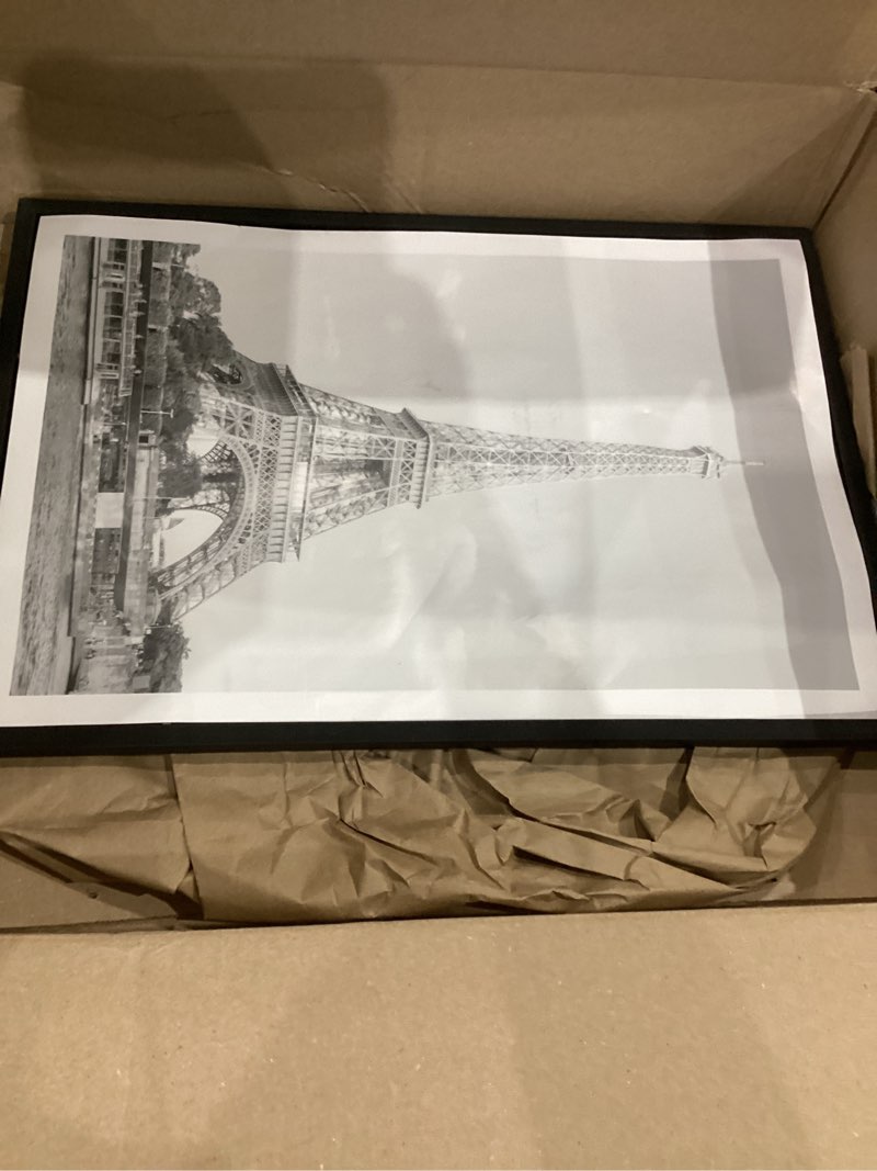 Condition photo showing Good Condition for upsimples 12x18 picture frame, display pictures 11x17 with mat or 12 x 18 without, wall hanging poster frames, black, 1 pack black 12x18