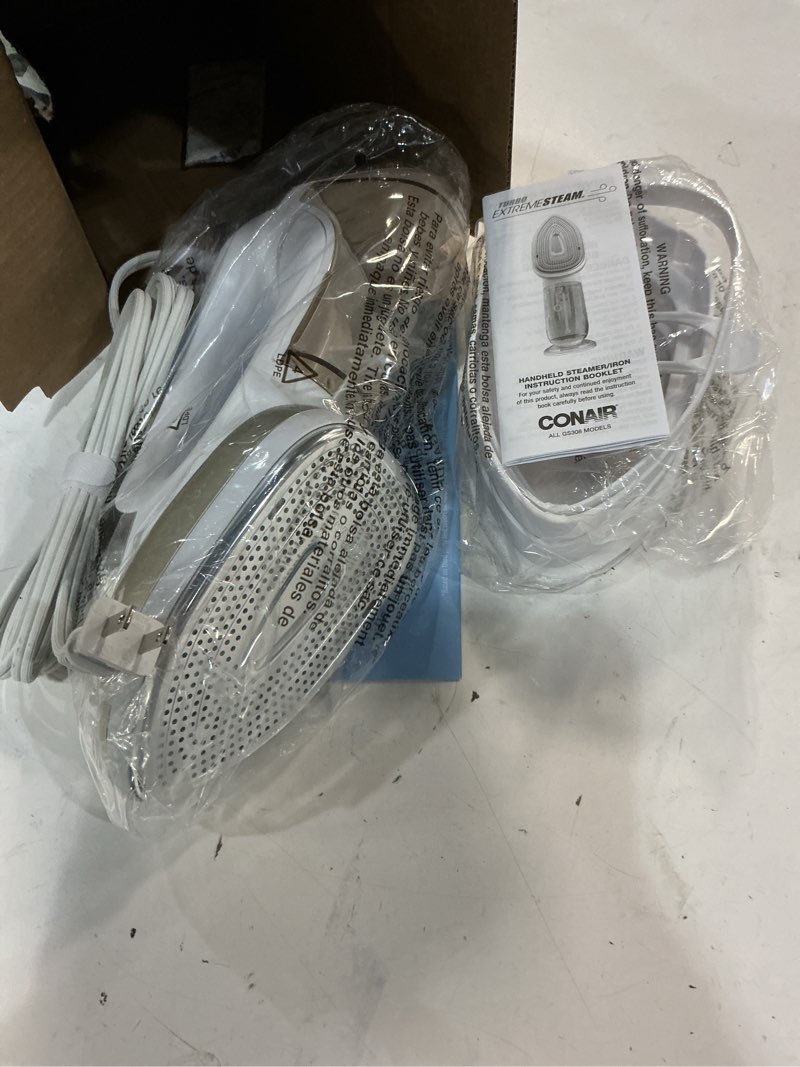 Condition photo showing Good Condition for conair 2-in-1 steamer & iron with gentle temp