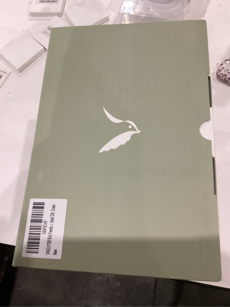 Condition photo showing New/Like New for VINGUYS® Bird Feeder with Camera, Smart Bird Feeder Camera AI Identifies 11,000+ Bird's Species, Auto-Capture 2.5K UHD Bird's Video, IP66 Waterproof Outdoor Solar Powered, Ideal Gift Green