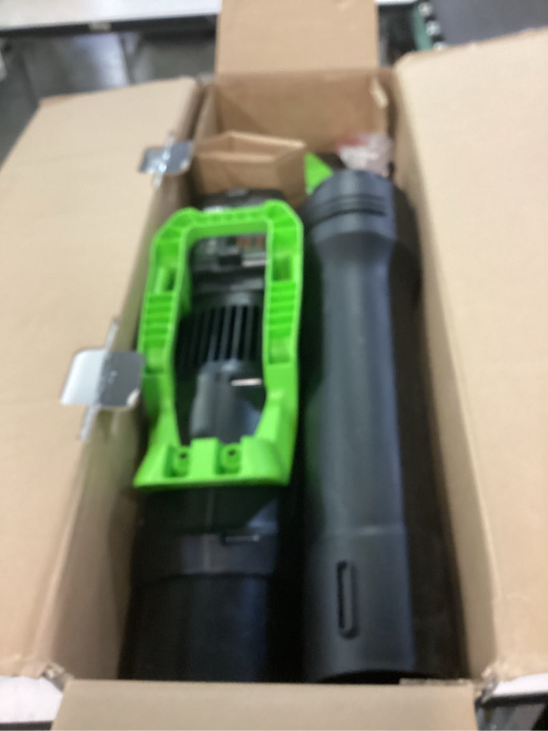 Condition photo showing Good Condition for Greenworks 80V (770 CFM/190 MPH) Brushless Cordless Leaf Blower, Commercial-Grade Power for Autumn Leaf Composting, Spring Pollen Cleanup and Post-Snow Debris, Includes 4.0Ah Battery & Rapid Charger 80V (770 CFM), 4.0Ah