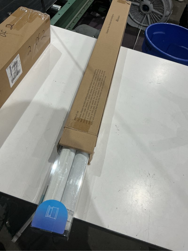 Condition photo showing New/Like New for allesin motorized blinds with remote | automatic blackout roller shades, easy install & smart control electric blinds for home office, living room (white 28" w x 72" h) white 28"w x 72"h
