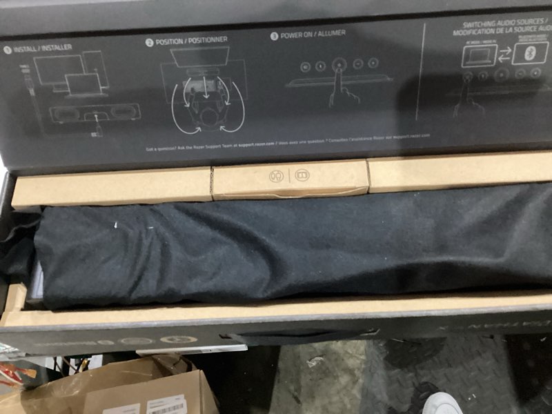 Condition photo showing Good Condition for Razer Leviathan V2 X PC Soundbar with Full-Range Drivers - Compact Design - Chroma RGB - USB Type C Power and Audio Delivery - Bluetooth 5.0 - for PC, Laptop, Smartphones, Tablets & Nintendo Switch Leviathan V2 X V2 X