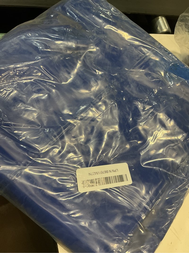 Condition photo showing As Is for vevor pool cover water bags, 12 packs 10 ft, double chamber pool cover water tubes, 0.4mm thick pvc bags weights with leakproof screw cap, for inground swimming-pool covers winter closing, blue blue 12 packs-10ft