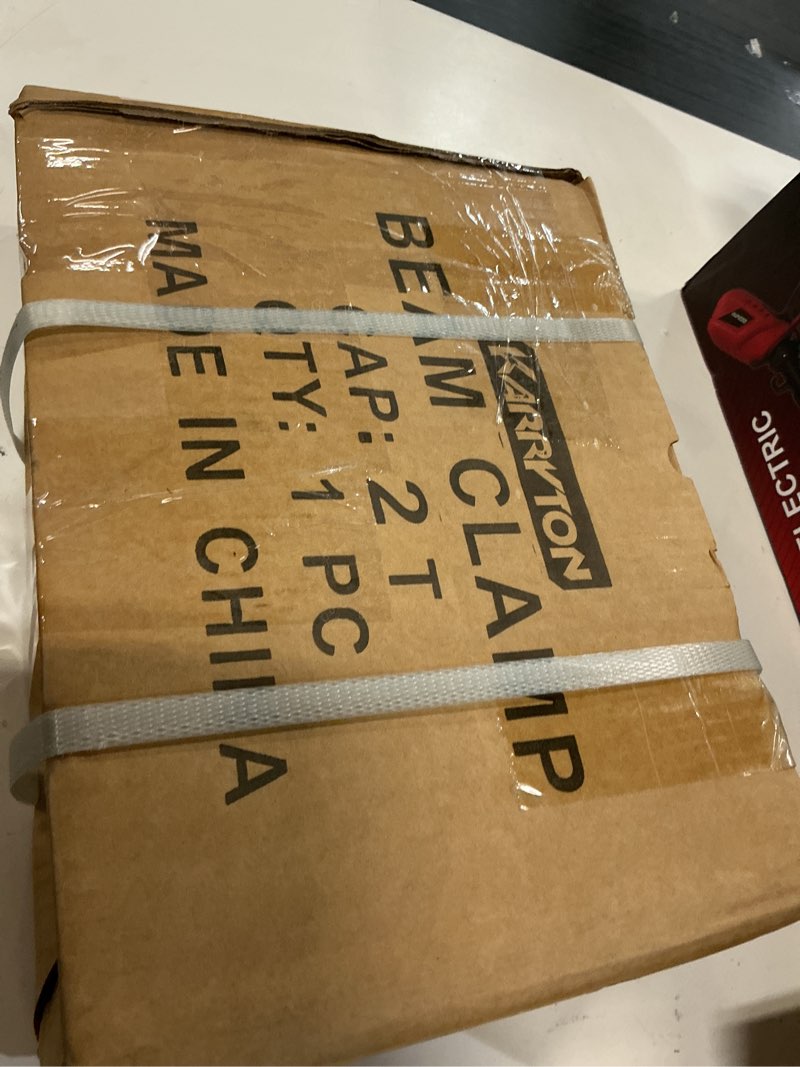 Condition photo showing New/Like New for beam clamp 4400lb/2ton,for lifting & rigging, 3-9inch beam flange width i-beam lifting clamp heavy-duty lifting with hoist for construction,industrial,home and garage (2 ton) 2t-1pc