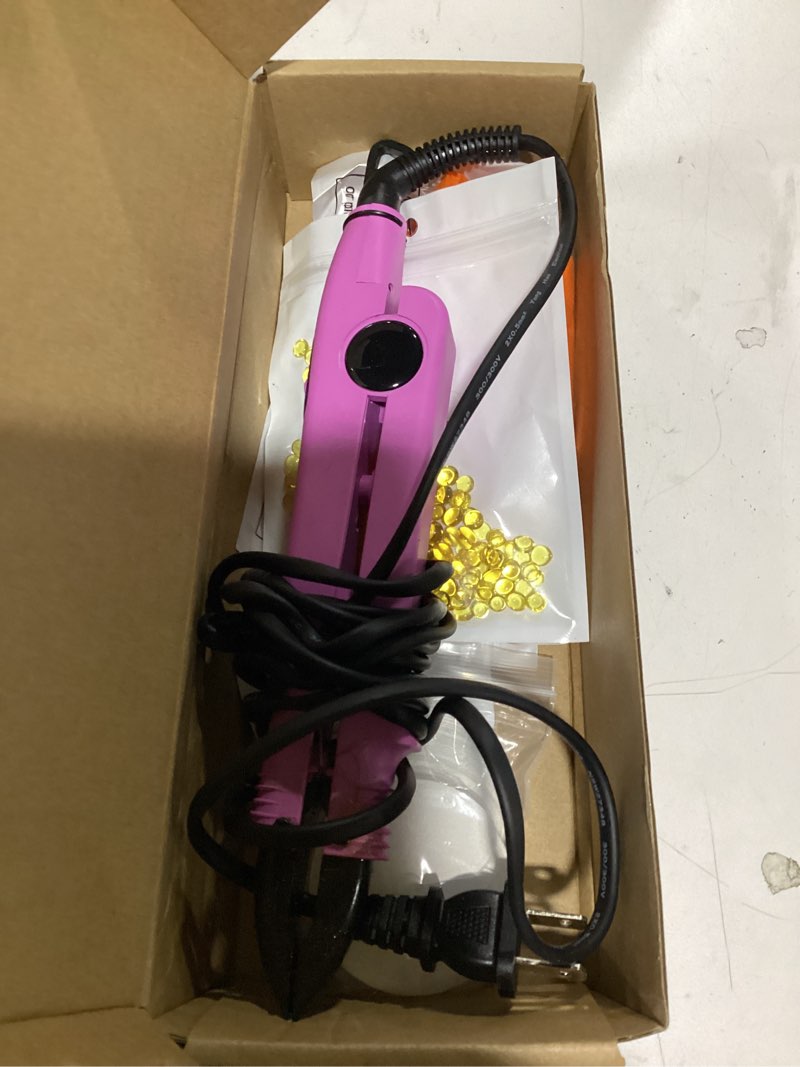 Condition photo showing New/Like New for Keratin Hair Extension Kit: Heat Iron, Keratin Glue Granules, Protector Templates, Hair Clips, and Finger Protector(Pink)