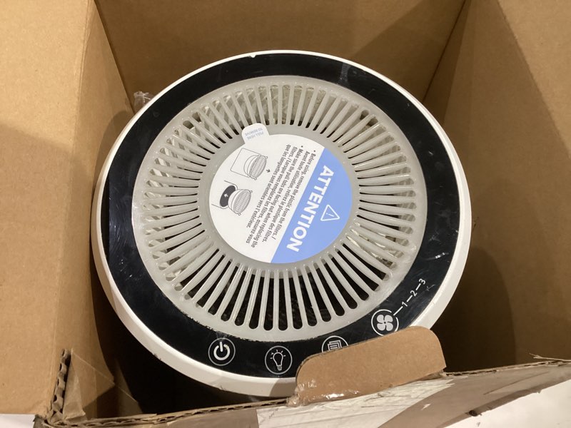 Condition photo showing Good Condition for levoit air purifiers for home, aham verifide, high-efficiency filter for smoke, dust, pollen, and odors in bedroom, office, or nursery, optional night light, quiet operation, lv-h132, white white lv-h132
