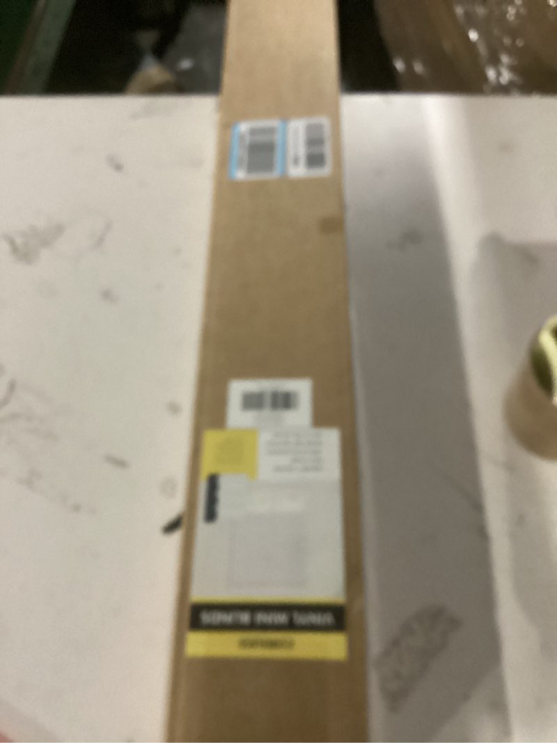 Condition photo showing New/Like New for unishades blinds for indoor windows 1" vinyl l-shaped slats cordless mini blinds for home, 29" w × 48" h - white white 29" w × 48" h