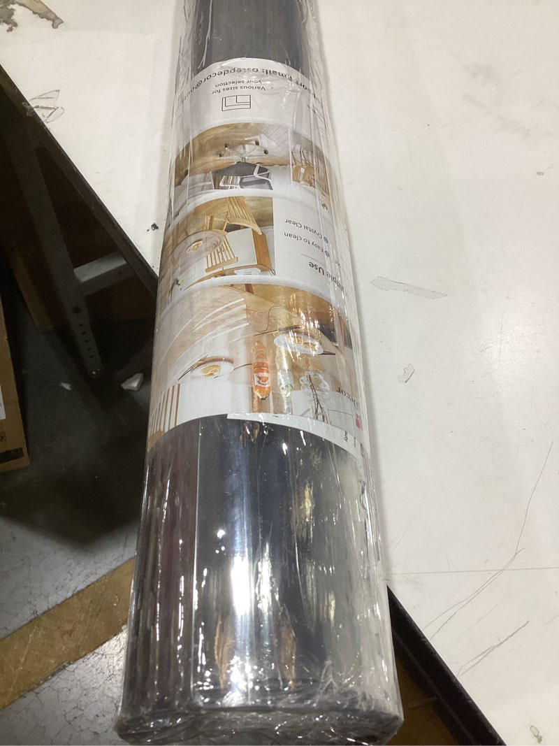 Condition photo showing New/Like New for Clear Table Protector 42 x 108 Inch, 1.5mm Thick Plastic Table Cover, Waterproof PVC Clear Table Cover Protector, Desk Protector Mat, Writing Desk Pad for Desktop, Coffee & Dining Room Table 42" x 108" (Rectangular) Crystal Clear