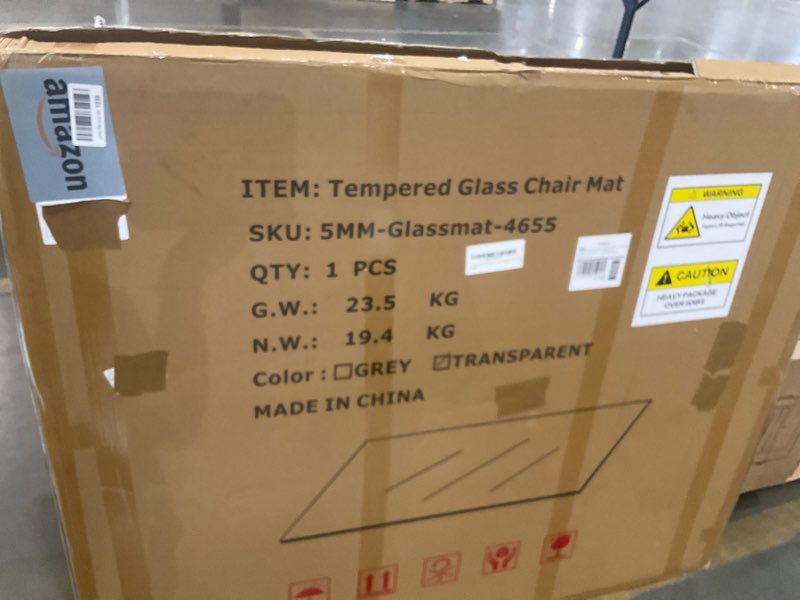 tempered glass chair mat